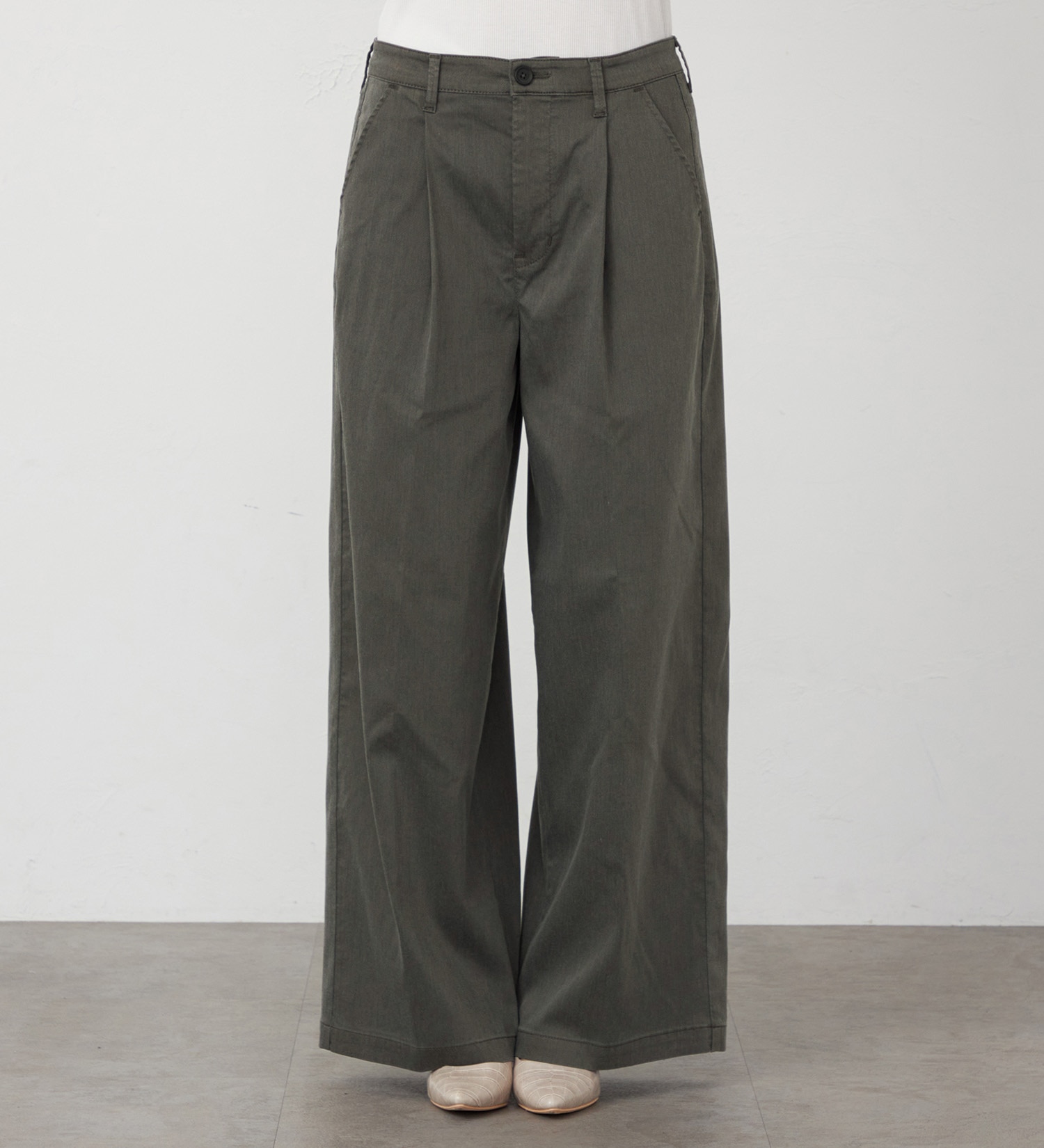EDWIN(エドウイン)の【WEB・直営店舗限定】EDWIN LADIES キレカジ ワイドスラックスパンツ【洗える・防シワ】|パンツ/スラックス/レディース|ブラウン