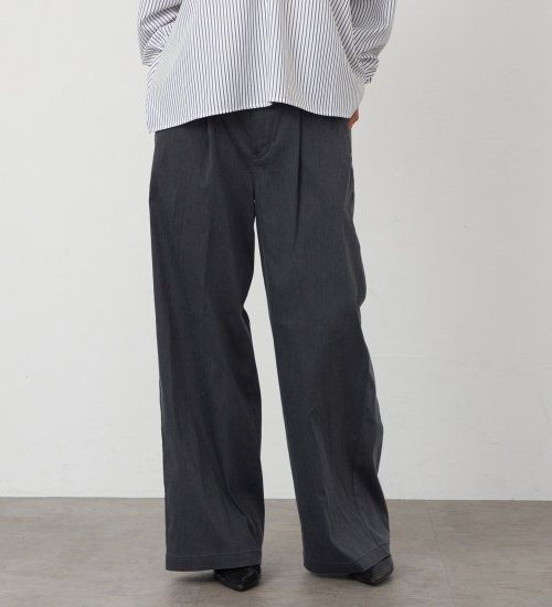 EDWIN(エドウイン)の【WEB・直営店舗限定】EDWIN LADIES キレカジ　ワイドスラックスパンツ【洗える・防シワ】|パンツ/スラックス/レディース|チャコールグレー