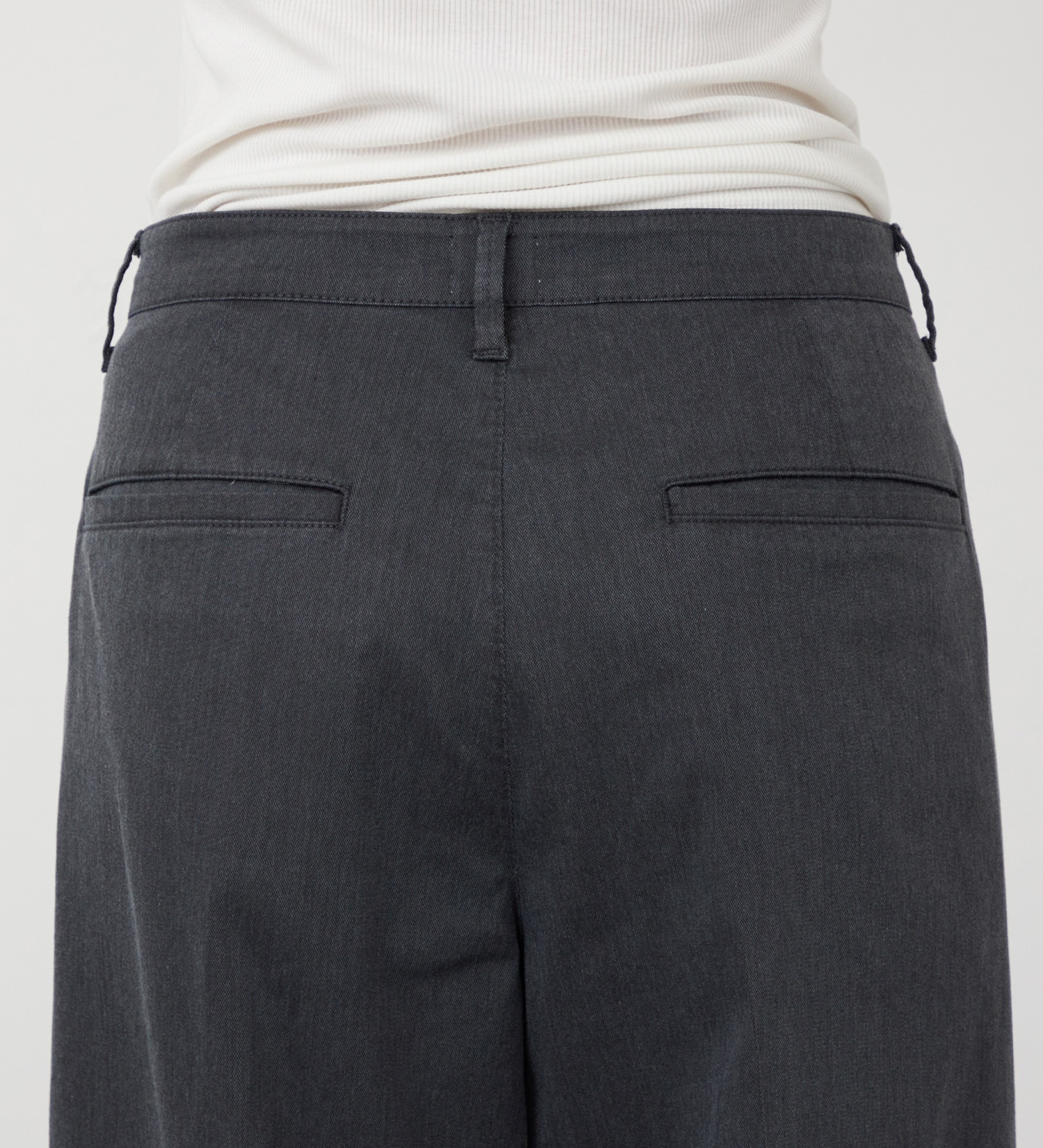 EDWIN(エドウイン)の【WEB・直営店舗限定】EDWIN LADIES キレカジ ワイドスラックスパンツ【洗える・防シワ】|パンツ/スラックス/レディース|チャコールグレー