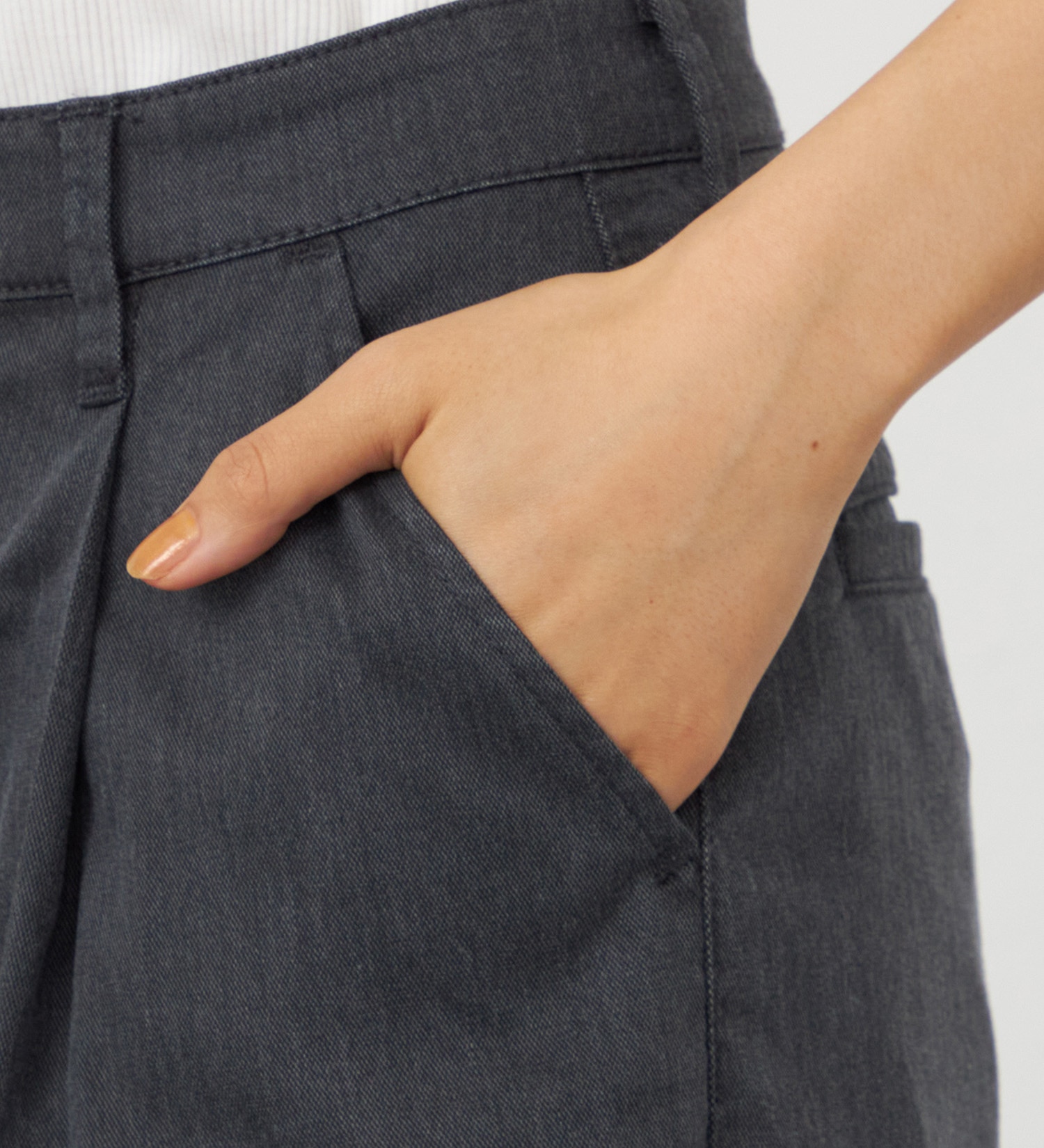 EDWIN(エドウイン)の【WEB・直営店舗限定】EDWIN LADIES キレカジ ワイドスラックスパンツ【洗える・防シワ】|パンツ/スラックス/レディース|チャコールグレー