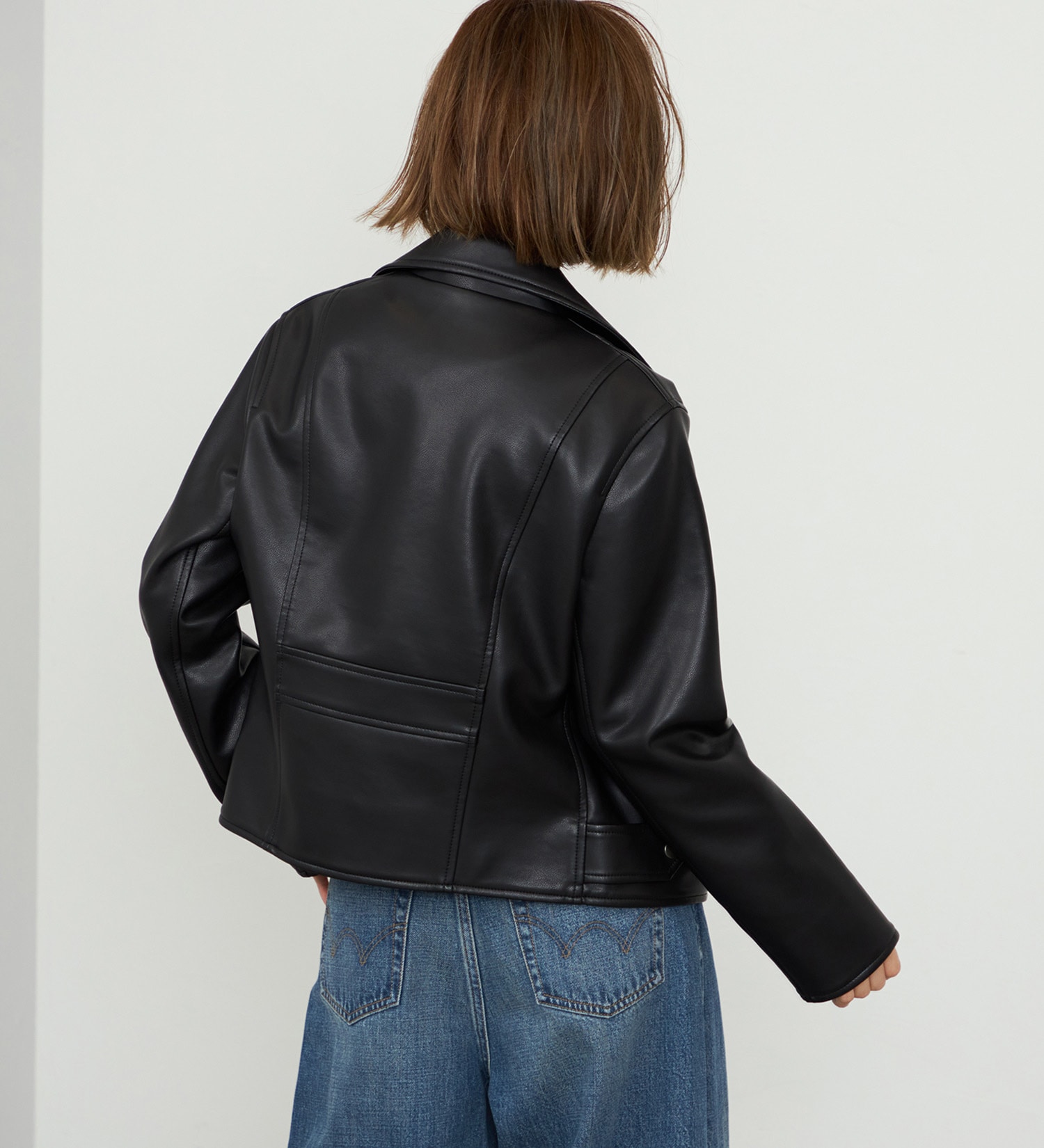 EDWIN(エドウイン)の【WEB・直営店舗限定】EDWIN LADIES フェイクレザーライダースジャケット|ジャケット/アウター/その他アウター/レディース|ブラック