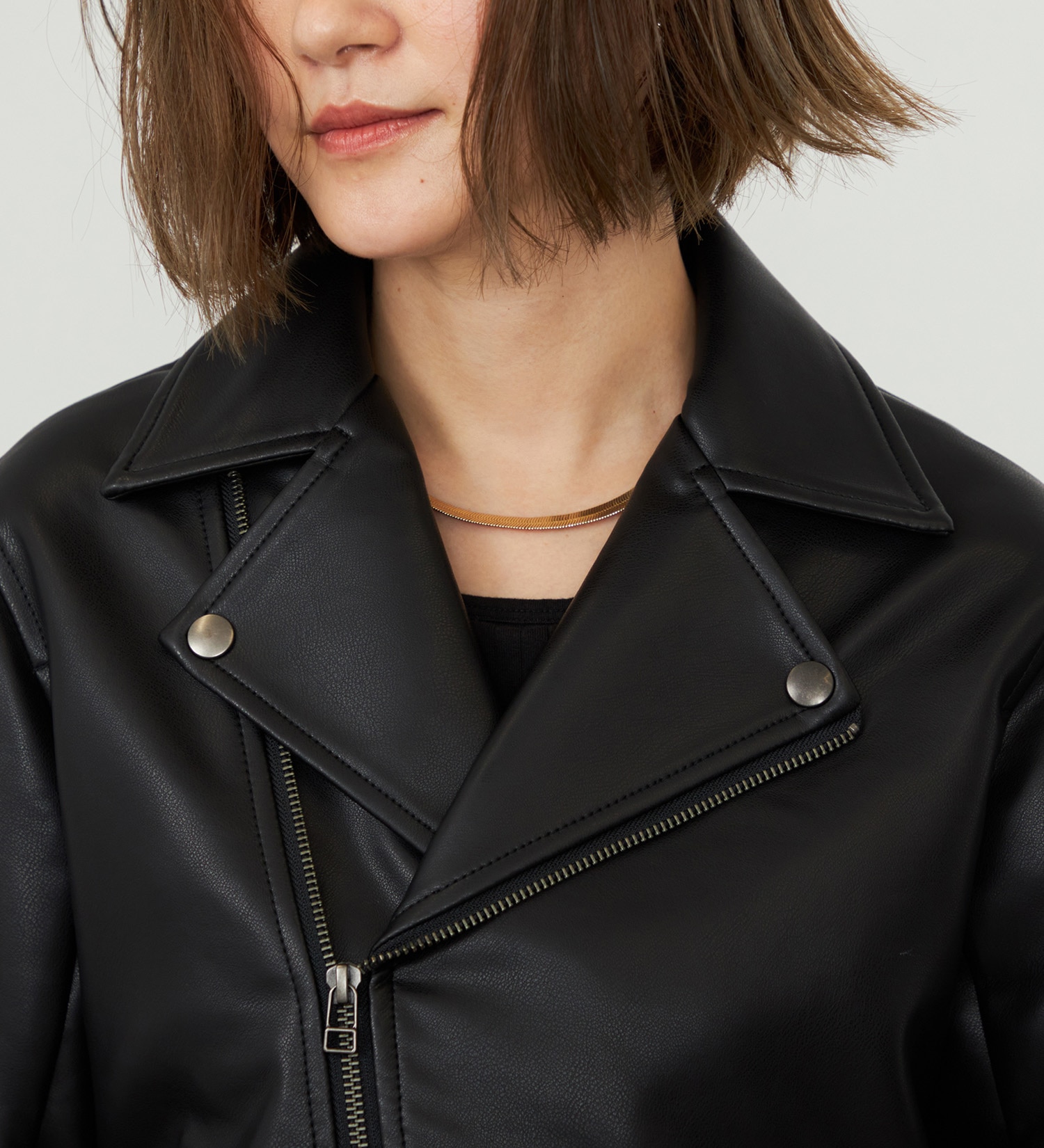 EDWIN(エドウイン)の【WEB・直営店舗限定】EDWIN LADIES フェイクレザーライダースジャケット|ジャケット/アウター/その他アウター/レディース|ブラック