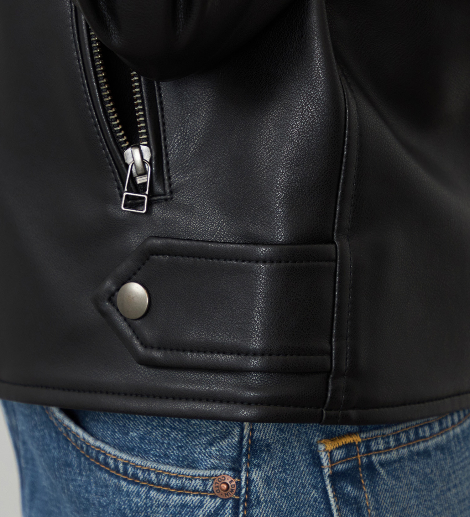 EDWIN(エドウイン)の【WEB・直営店舗限定】EDWIN LADIES フェイクレザーライダースジャケット|ジャケット/アウター/その他アウター/レディース|ブラック