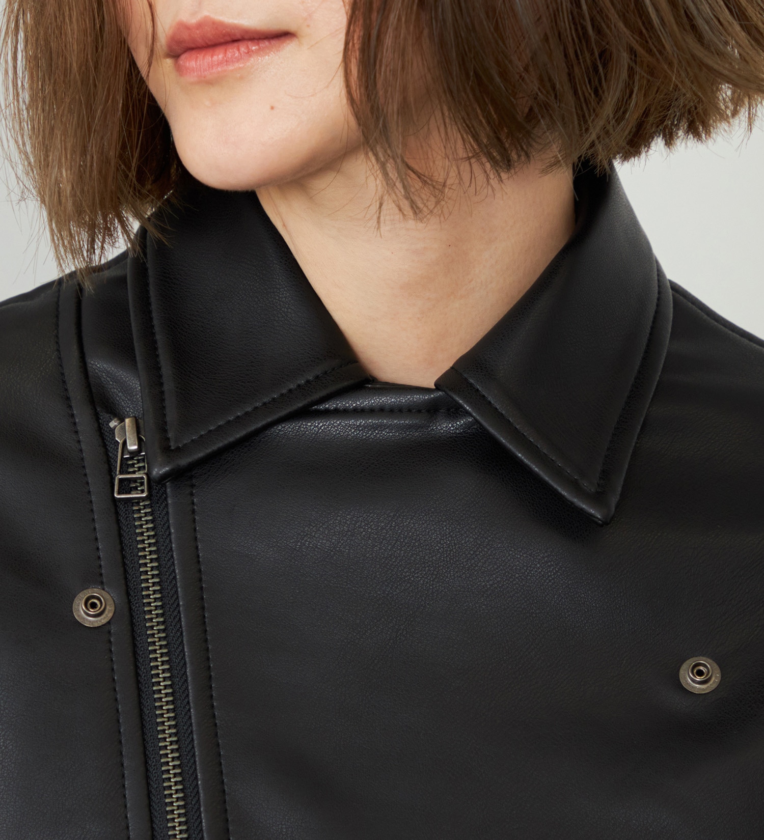 EDWIN(エドウイン)の【WEB・直営店舗限定】EDWIN LADIES フェイクレザーライダースジャケット|ジャケット/アウター/その他アウター/レディース|ブラック