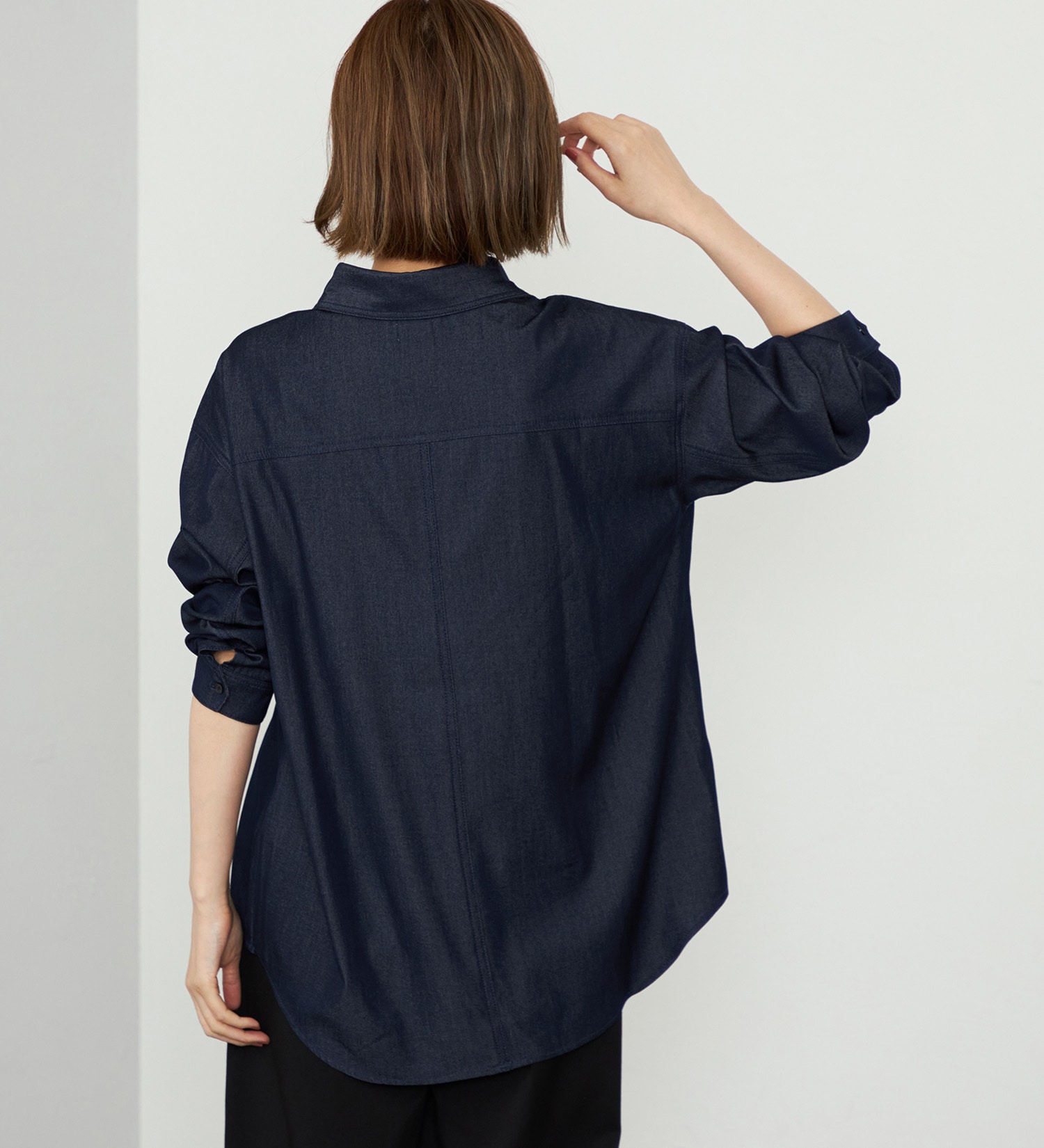 EDWIN(エドウイン)の【WEB・直営店舗限定】EDWIN LADIES ビッグフィットデニムシャツ|トップス/シャツ/ブラウス/レディース|インディゴブルー