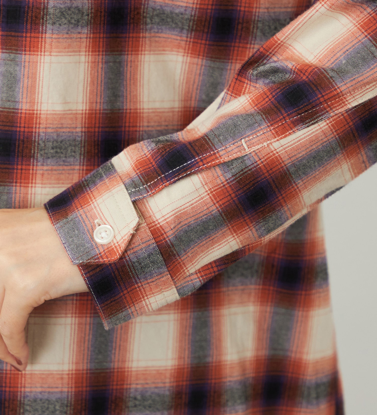 EDWIN(エドウイン)の【WEB・直営店舗限定】EDWIN LADIES ビッグフィットチェックシャツ|トップス/シャツ/ブラウス/レディース|オレンジ