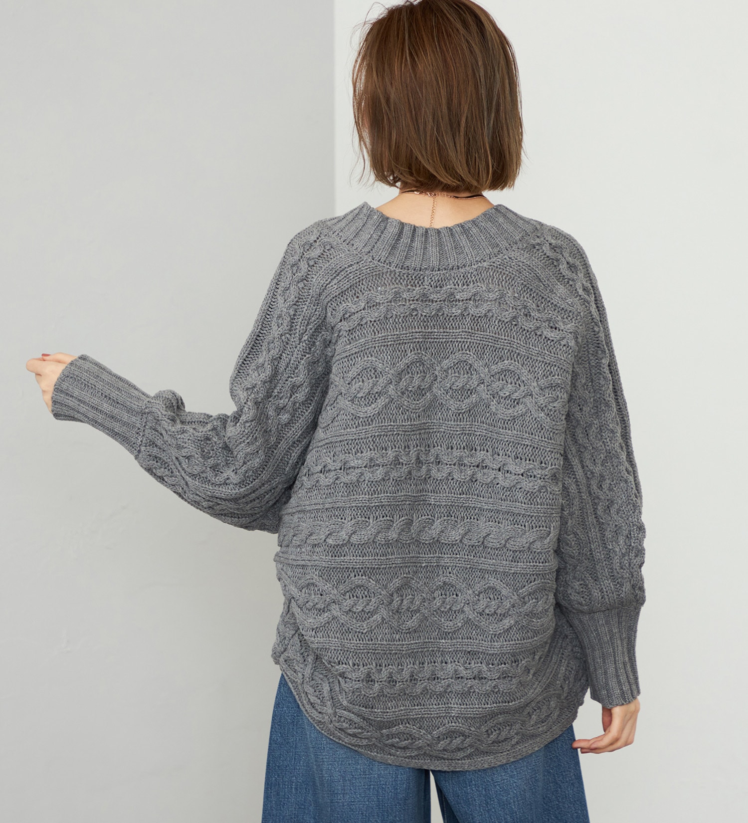 EDWIN(エドウイン)の【WEB・直営店舗限定】EDWIN LADIES ニットカーディガン|トップス/ニット/セーター/レディース|グレー
