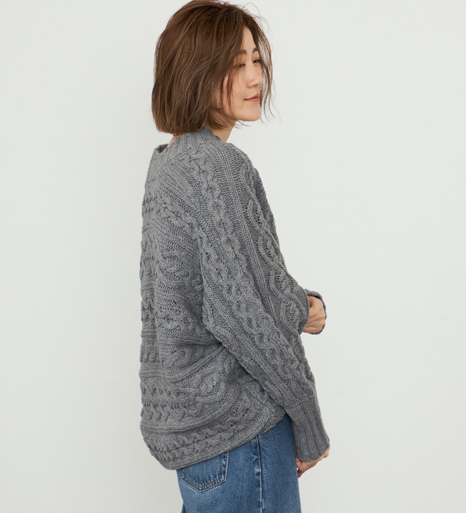 EDWIN(エドウイン)の【WEB・直営店舗限定】EDWIN LADIES ニットカーディガン|トップス/ニット/セーター/レディース|グレー