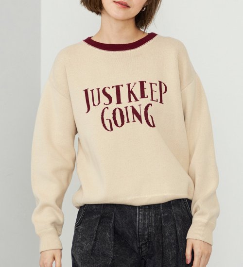 【WEB・直営店舗限定】EDWIN LADIES レタークルーニットプルオーバー