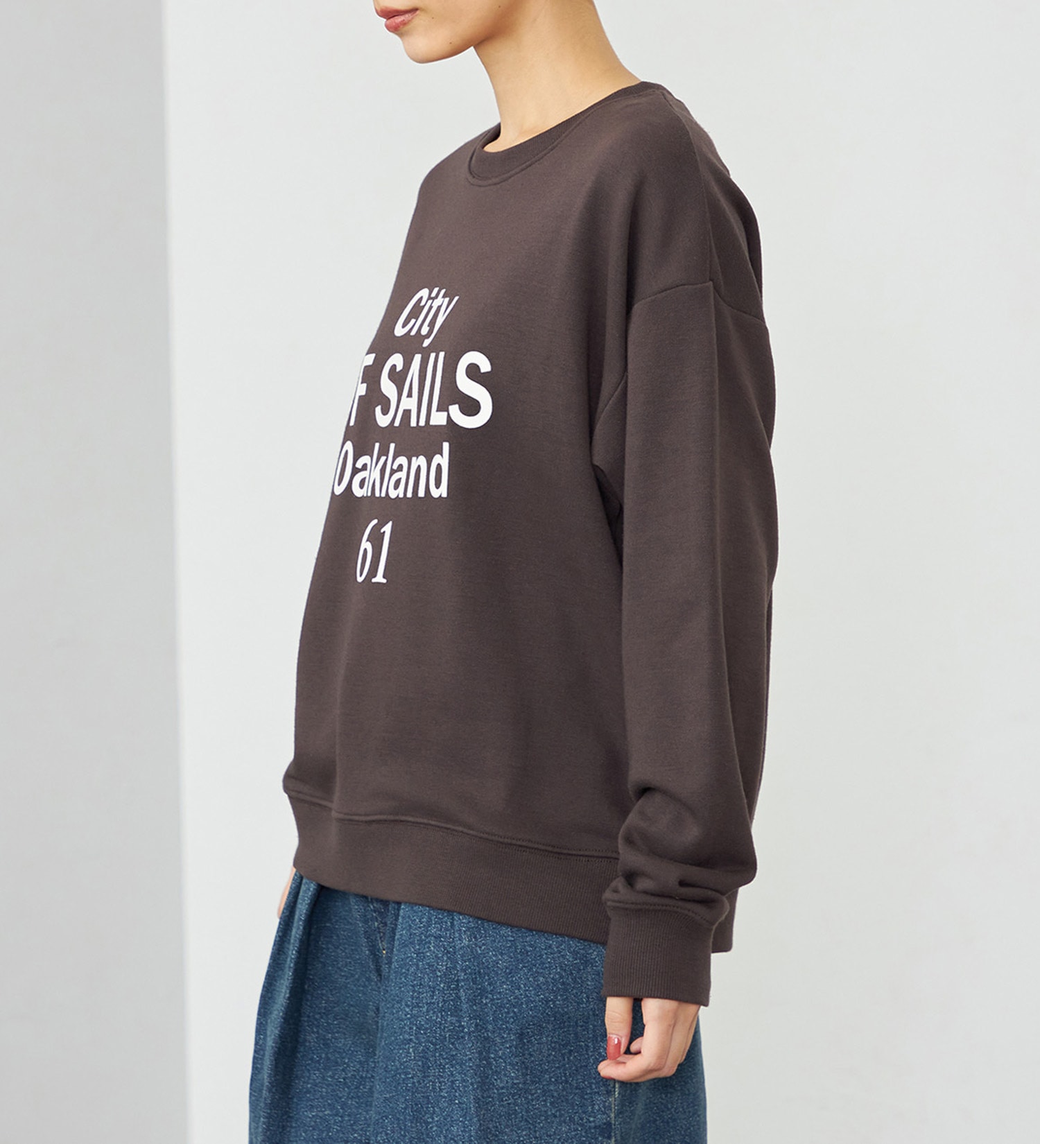 EDWIN(エドウイン)の【WEB・直営店舗限定】EDWIN LADIES クルーネックスウェット|トップス/スウェット/レディース|ブラウン