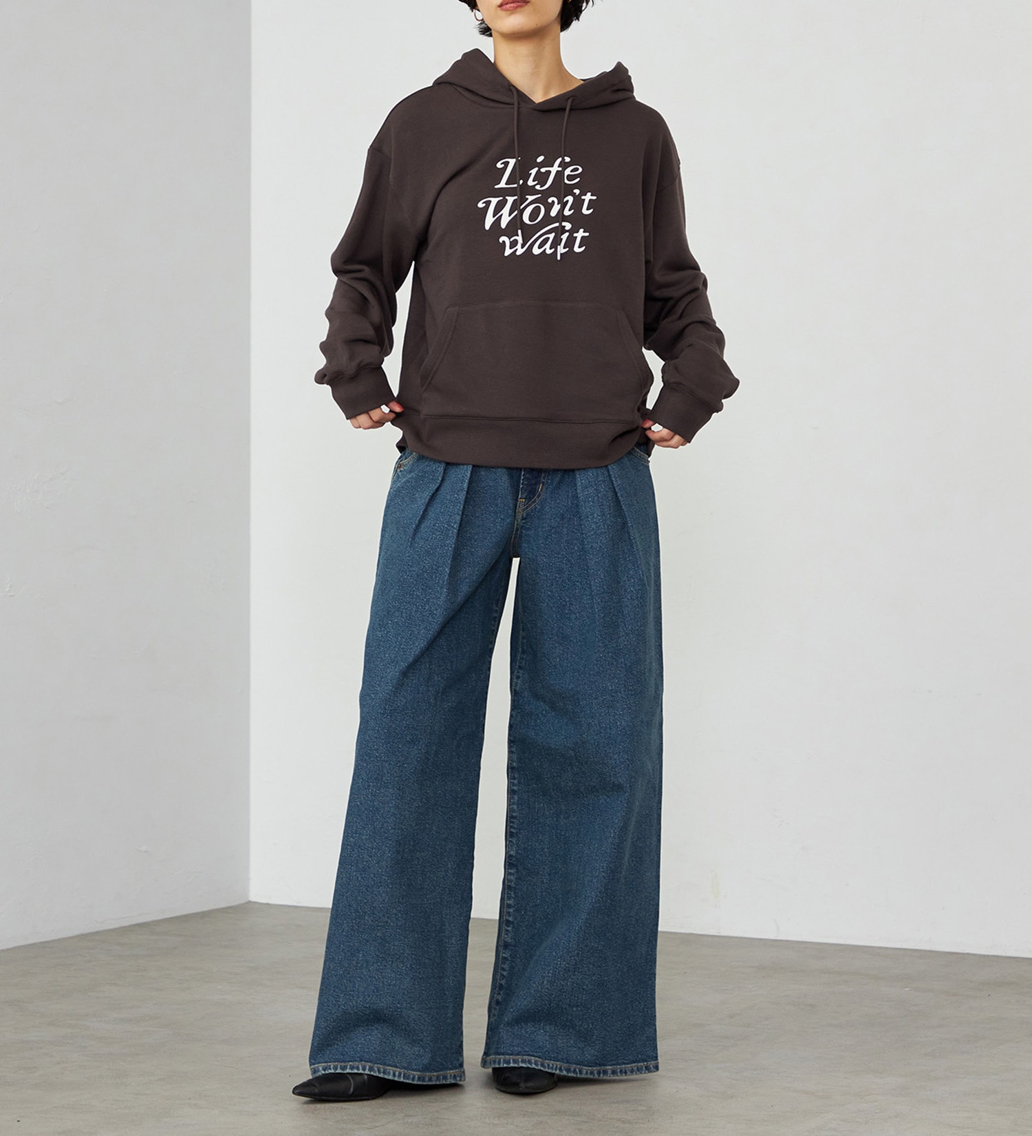 EDWIN(エドウイン)の【WEB・直営店舗限定】EDWIN LADIES フーディースウェット/パーカー|トップス/パーカー/レディース|ブラウン