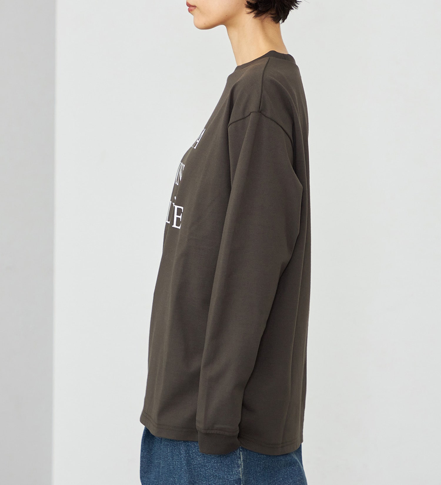EDWIN(エドウイン)の【WEB・直営店舗限定】EDWIN LADIES オーバーサイズロンT/長袖|トップス/Tシャツ/カットソー/レディース|ブラック