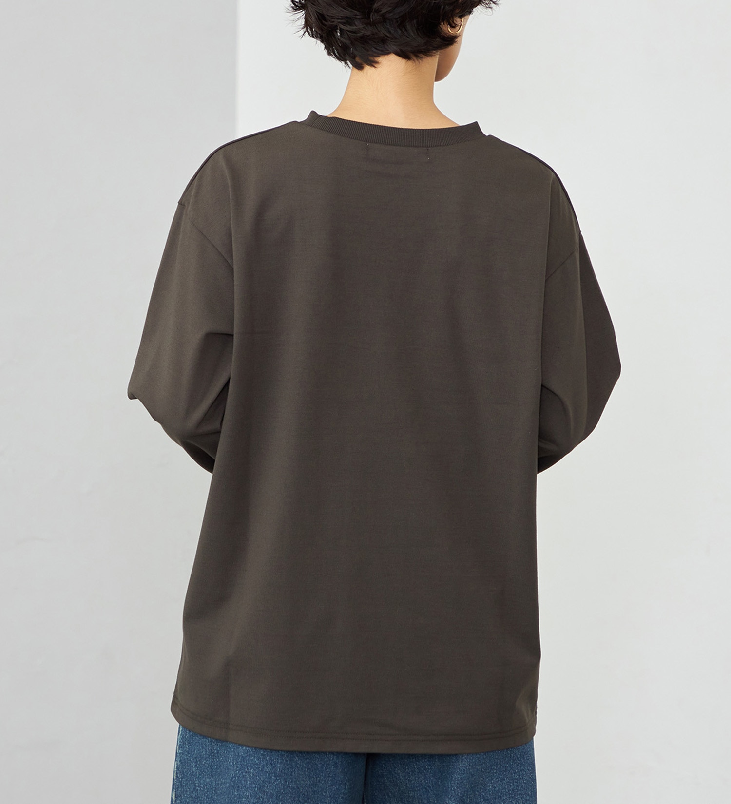 EDWIN(エドウイン)の【WEB・直営店舗限定】EDWIN LADIES オーバーサイズロンT/長袖|トップス/Tシャツ/カットソー/レディース|ブラック