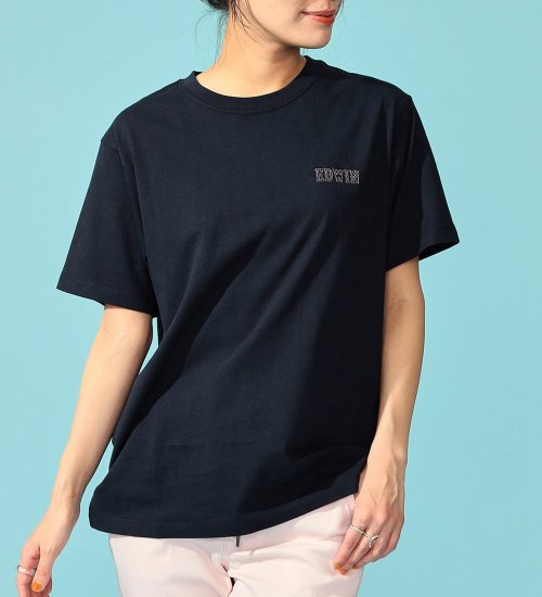 EDWIN(エドウイン)のEDWIN LADIES ロゴ刺繍半袖Tシャツ|トップス/Tシャツ/カットソー/レディース|ネイビー