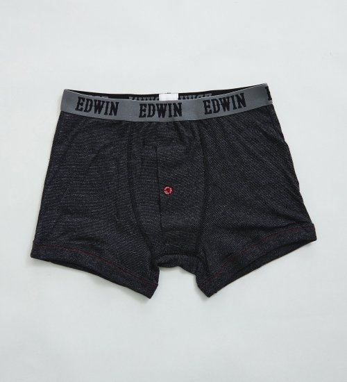 EDWIN(エドウイン)のデニム調 ボタン付き 前開き ボクサーブリーフ|ファッション雑貨/アンダーウェア/メンズ|ブラック