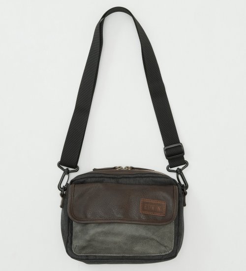 EDWIN(エドウイン)のフラップ ミニショルダーバッグ 0411517|バッグ/ショルダーバッグ/メンズ|グレー
