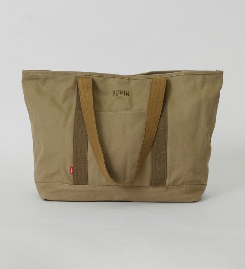 EDWIN(エドウイン)のキャンバス BIGトートバック 0411534|バッグ/トートバッグ/メンズ|カーキ
