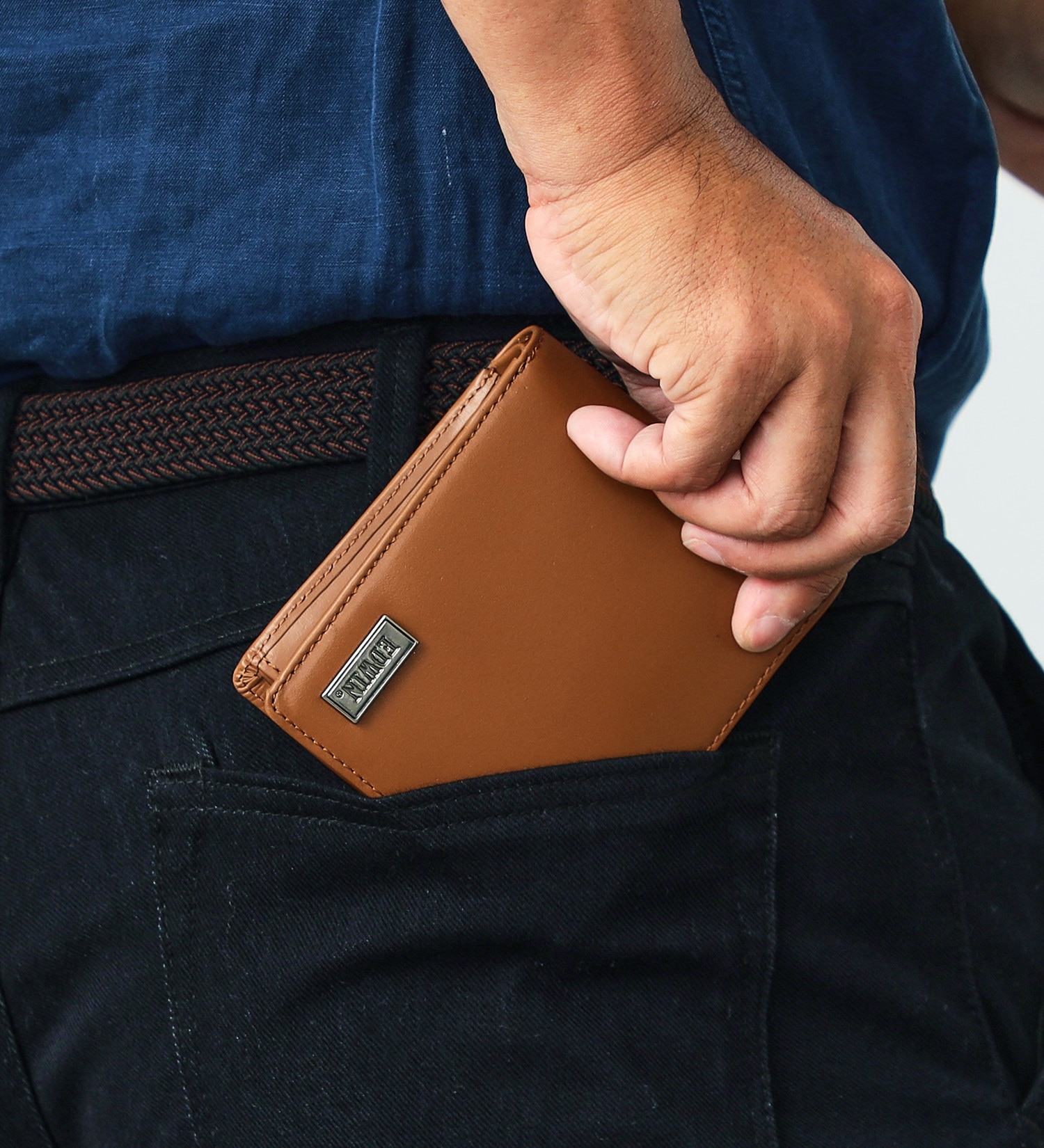EDWIN(エドウイン)のEDWIN 2つ折レザー財布|ファッション雑貨/財布/小物/メンズ|ブラック