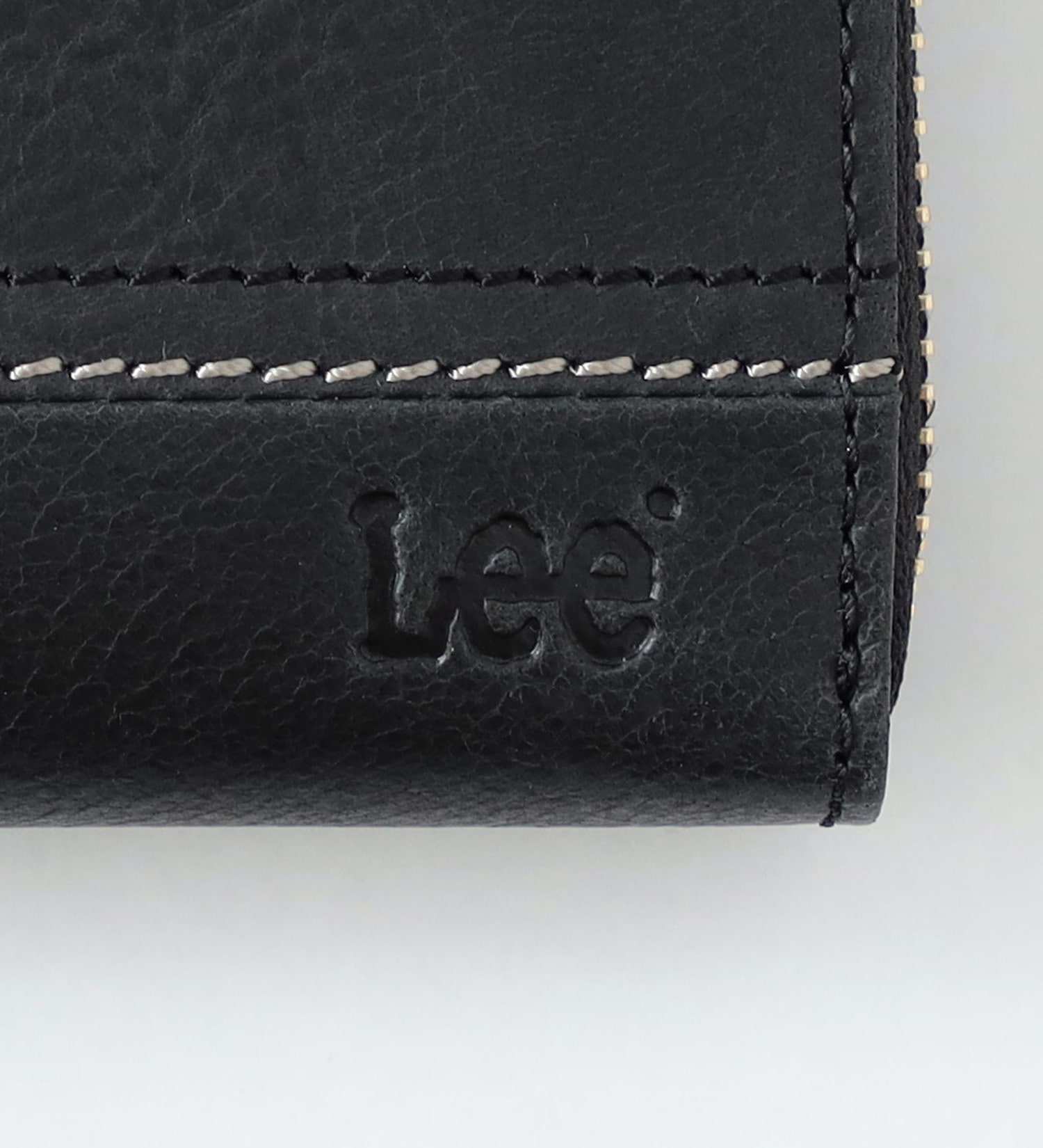 Lee(リー)のLee レザー　ラウンドジップロングウォレット|ファッション雑貨/財布/小物/メンズ|ブラック
