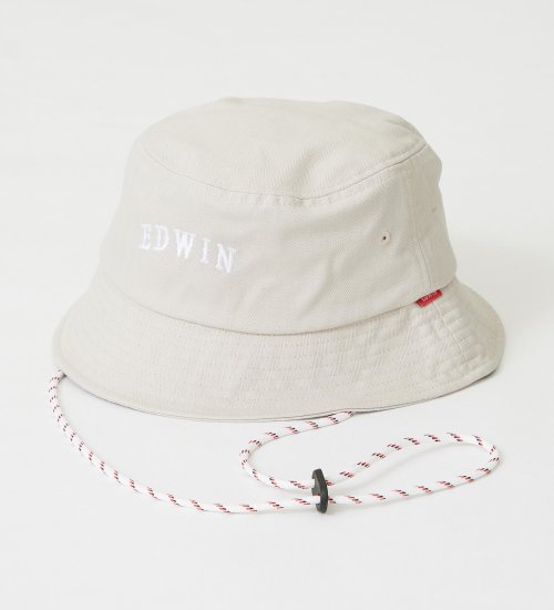 EDWIN(エドウイン)のヘリンボーンツイル バケットハット 25ED-SHH-1|帽子/ハット/メンズ|アイボリー