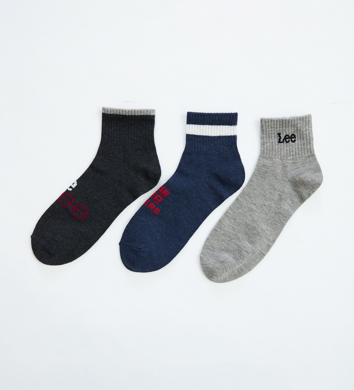 Lee(リー)のLee メンズ3Pソックス 3パターンロゴショート|ファッション雑貨/靴下/メンズ|その他