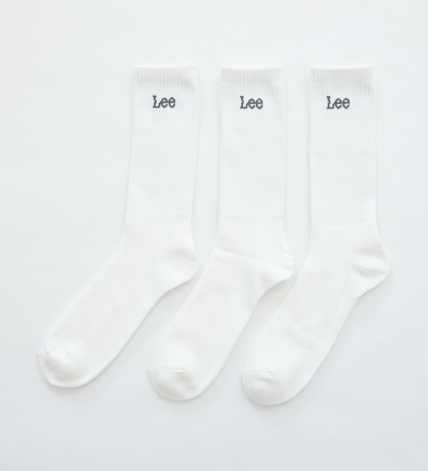 Lee(リー)のLee メンズ3Pソックス パイルベーシッククルー|ファッション雑貨/靴下/メンズ|ホワイト