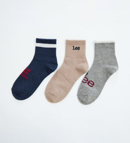 Lee レディース3Pソックス 3パターンロゴショート