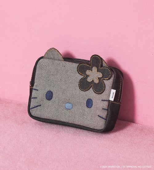 SOMETHING(サムシング)のSOMETHING×HELLO KITTY MAKE POACH|バッグ//レディース|インディゴブルー