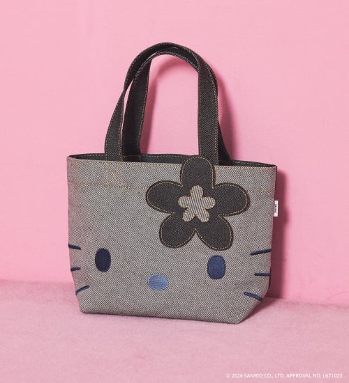 SOMETHING(サムシング)のSOMETHING×HELLO KITTY MINI TOTE|バッグ/トートバッグ/レディース|インディゴブルー