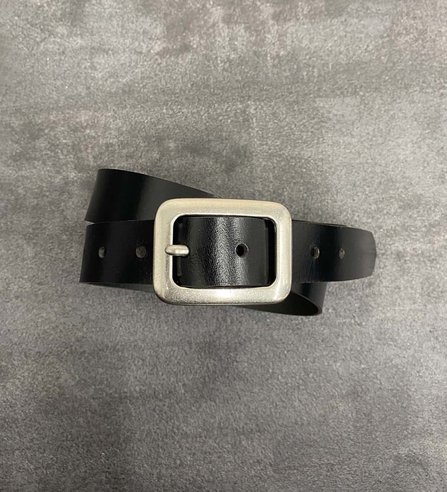 SOMETHING(サムシング)のSOMETHING 牛革ベルト【中一バックル/30ｍｍ】|ファッション雑貨/ベルト/レディース|ブラック