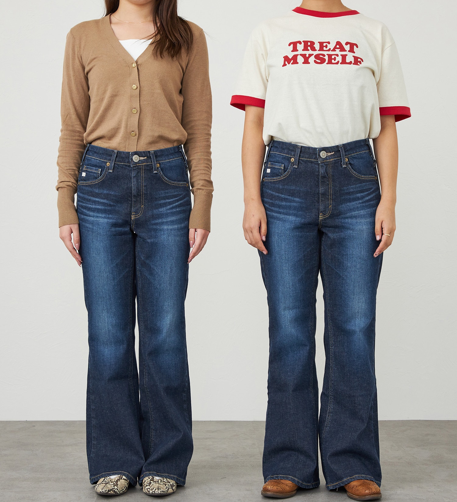 SOMETHING(サムシング)の【予約】SOMETHING×なつぽい コラボジーンズ POI FLARE|パンツ/デニム/ジーンズパンツ/レディース|濃色ブルー