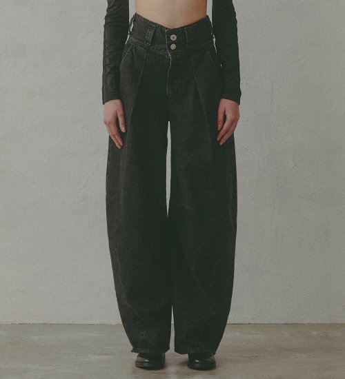 【予約】atelier SOMETHING TLEB BALLOON DENIM PANTS/カーブデニムパンツ