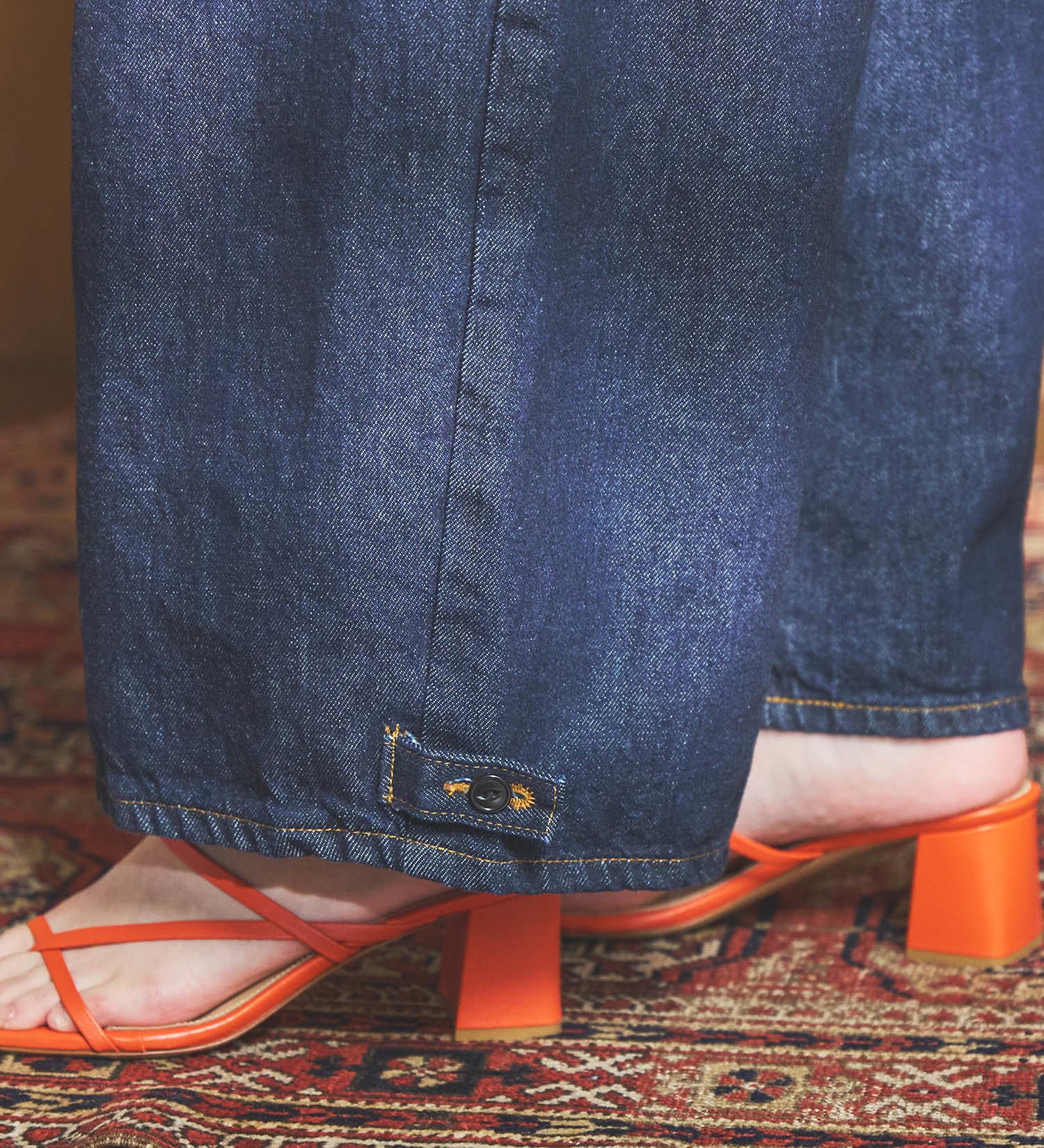 SOMETHING(サムシング)のatelier SOMETHING　DRAWSTRING BALLOON WIDE/ウエストゴムバルーンワイドパンツ|パンツ/デニム/ジーンズパンツ/レディース|インディゴブルー