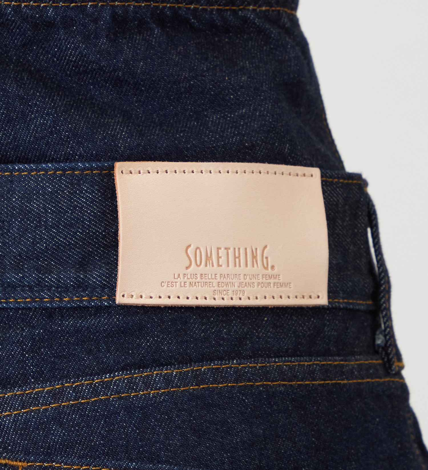 SOMETHING(サムシング)のatelier SOMETHING　DOUBLE BELT WIDE PANTS/ダブルベルトワイドパンツ|パンツ/デニム/ジーンズパンツ/レディース|インディゴブルー