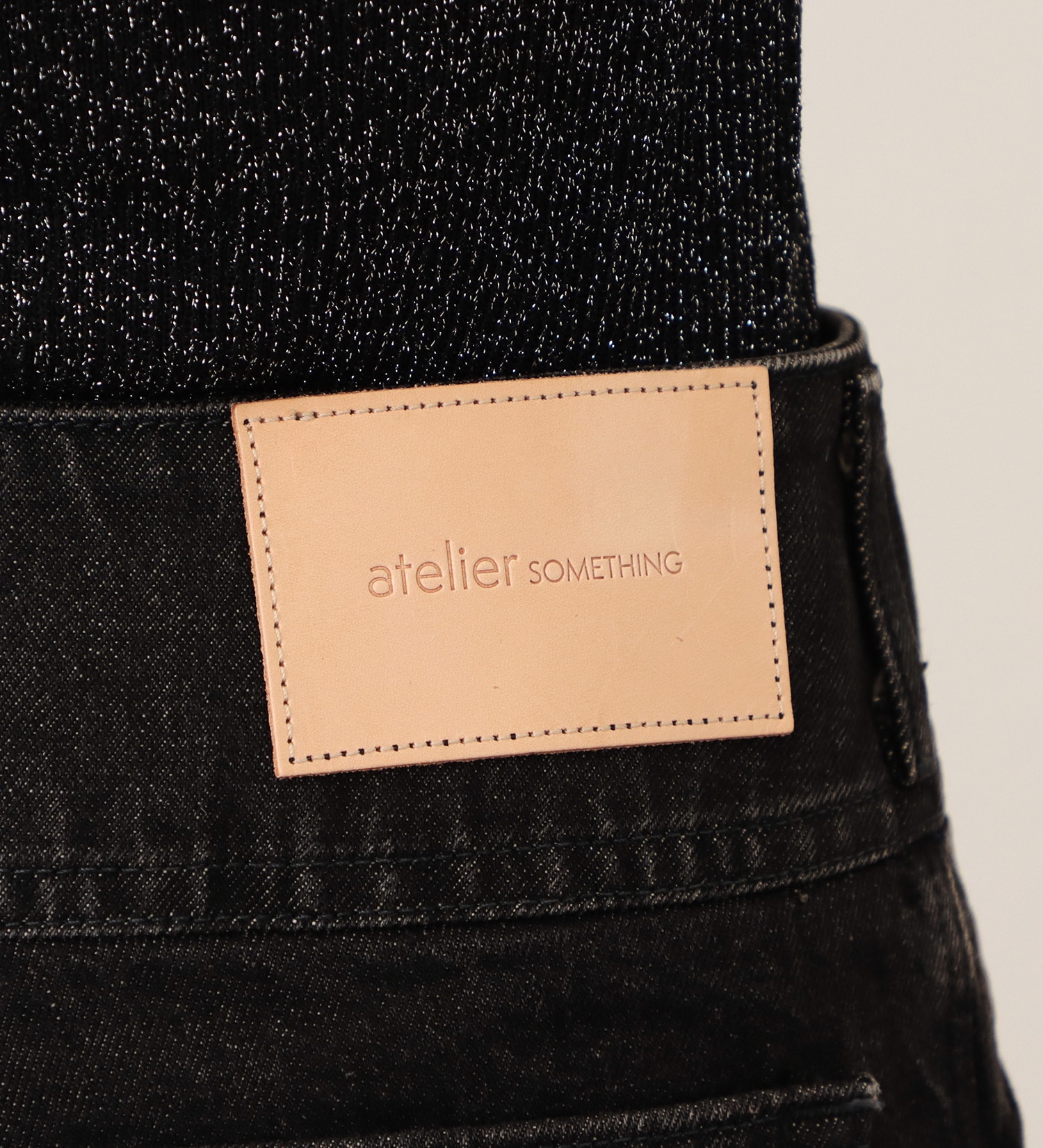 SOMETHING(サムシング)の【予約】atelier SOMETHING CORSET FLARE/コルセットフレアデニム|パンツ/デニム/ジーンズパンツ/レディース|ブラック