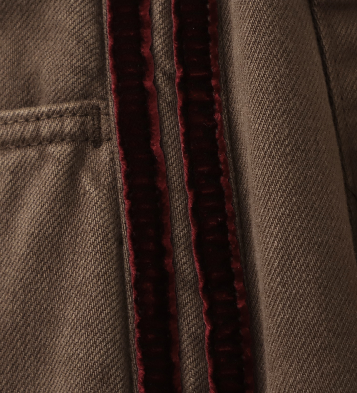 SOMETHING(サムシング)の【予約】atelier SOMETHING drape LINE PANTS/ドレープラインデニムパンツ|パンツ/パンツ/レディース|ブラウン