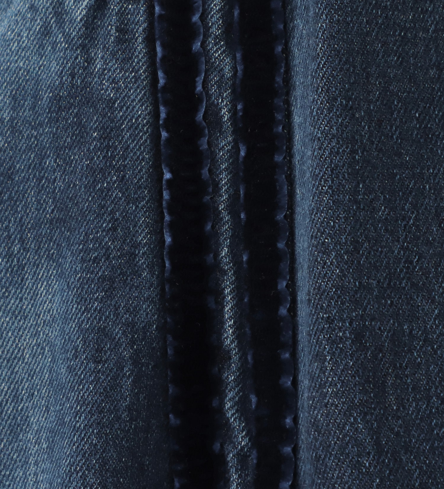 SOMETHING(サムシング)の【予約】atelier SOMETHING drape LINE PANTS/ドレープラインデニムパンツ|パンツ/パンツ/レディース|中色ブルー