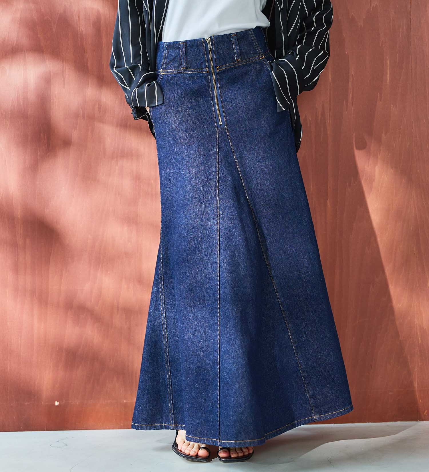 SOMETHING(サムシング)のatelier SOMETHING MERMAID DENIM SKIRT/マーメイドデニムスカート|スカート/デニムスカート/レディース|インディゴブルー