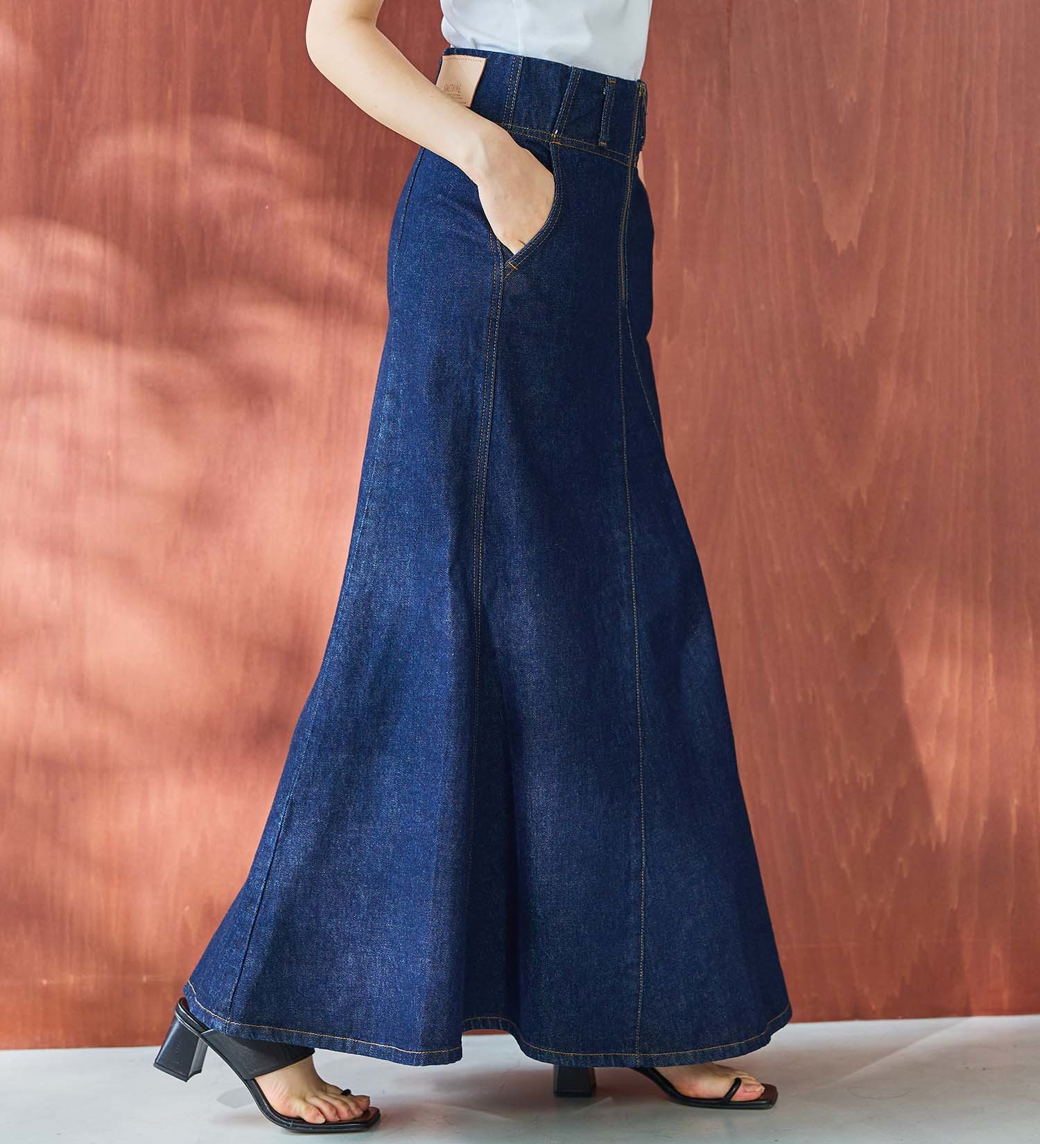 SOMETHING(サムシング)のatelier SOMETHING MERMAID DENIM SKIRT/マーメイドデニムスカート|スカート/デニムスカート/レディース|インディゴブルー