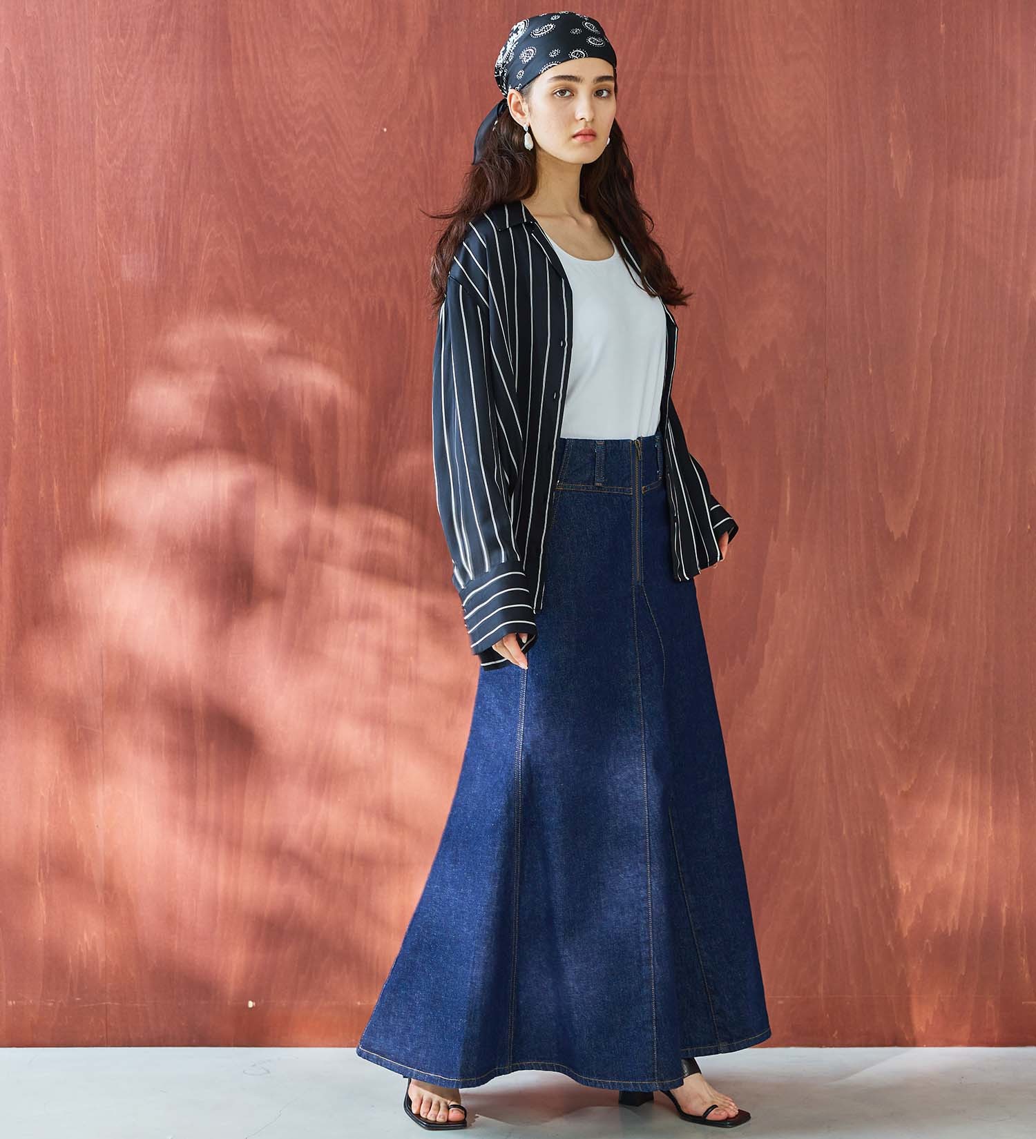 SOMETHING(サムシング)のatelier SOMETHING MERMAID DENIM SKIRT/マーメイドデニムスカート|スカート/デニムスカート/レディース|インディゴブルー