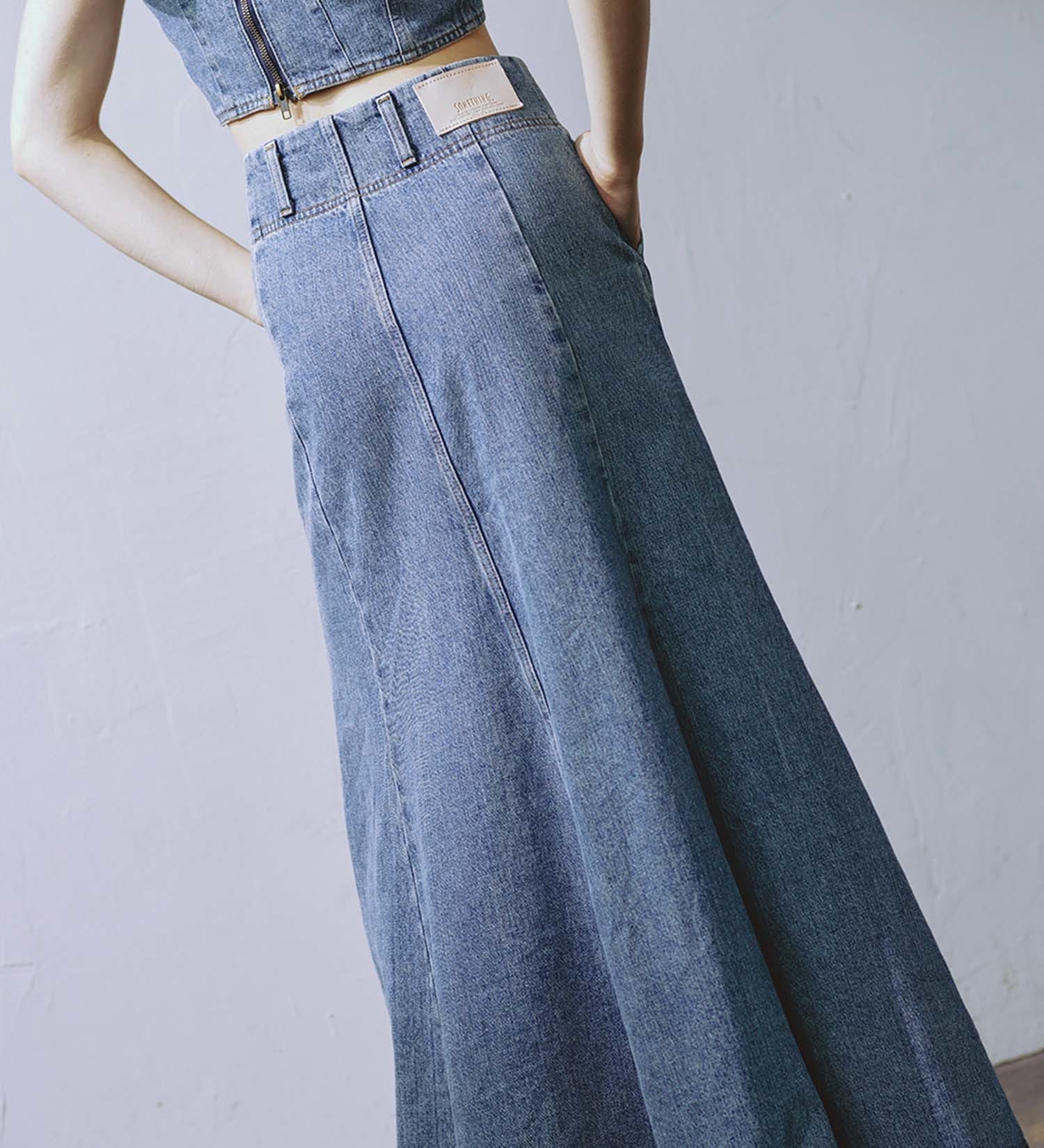 SOMETHING(サムシング)のatelier SOMETHING MERMAID DENIM SKIRT/マーメイドデニムスカート|スカート/デニムスカート/レディース|淡色ブルー