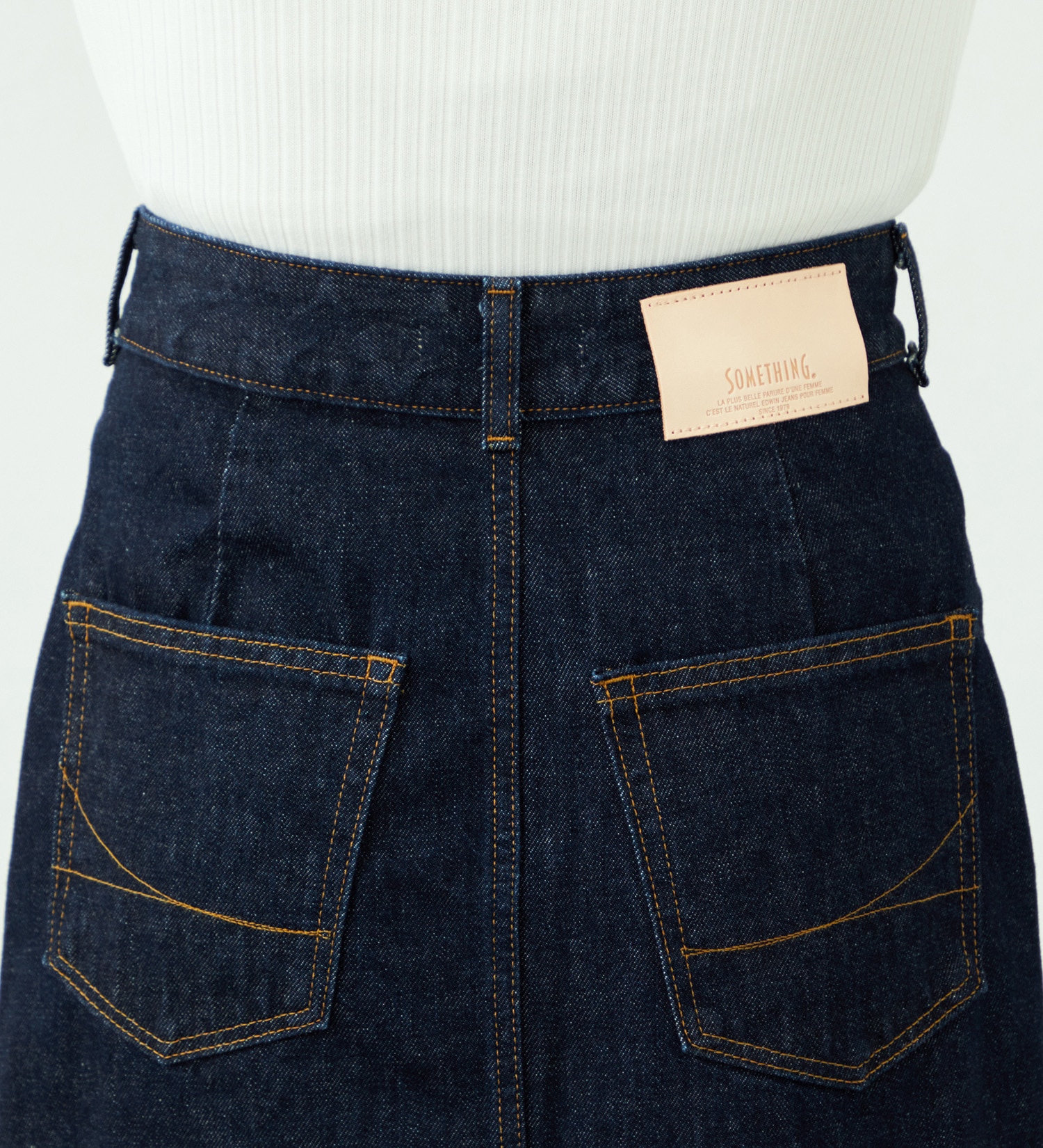SOMETHING(サムシング)の【予約】atelier SOMETHING JACKET DETAIL SKIRT/アトリエサムシングロングデニムスカート|スカート/デニムスカート/レディース|インディゴブルー