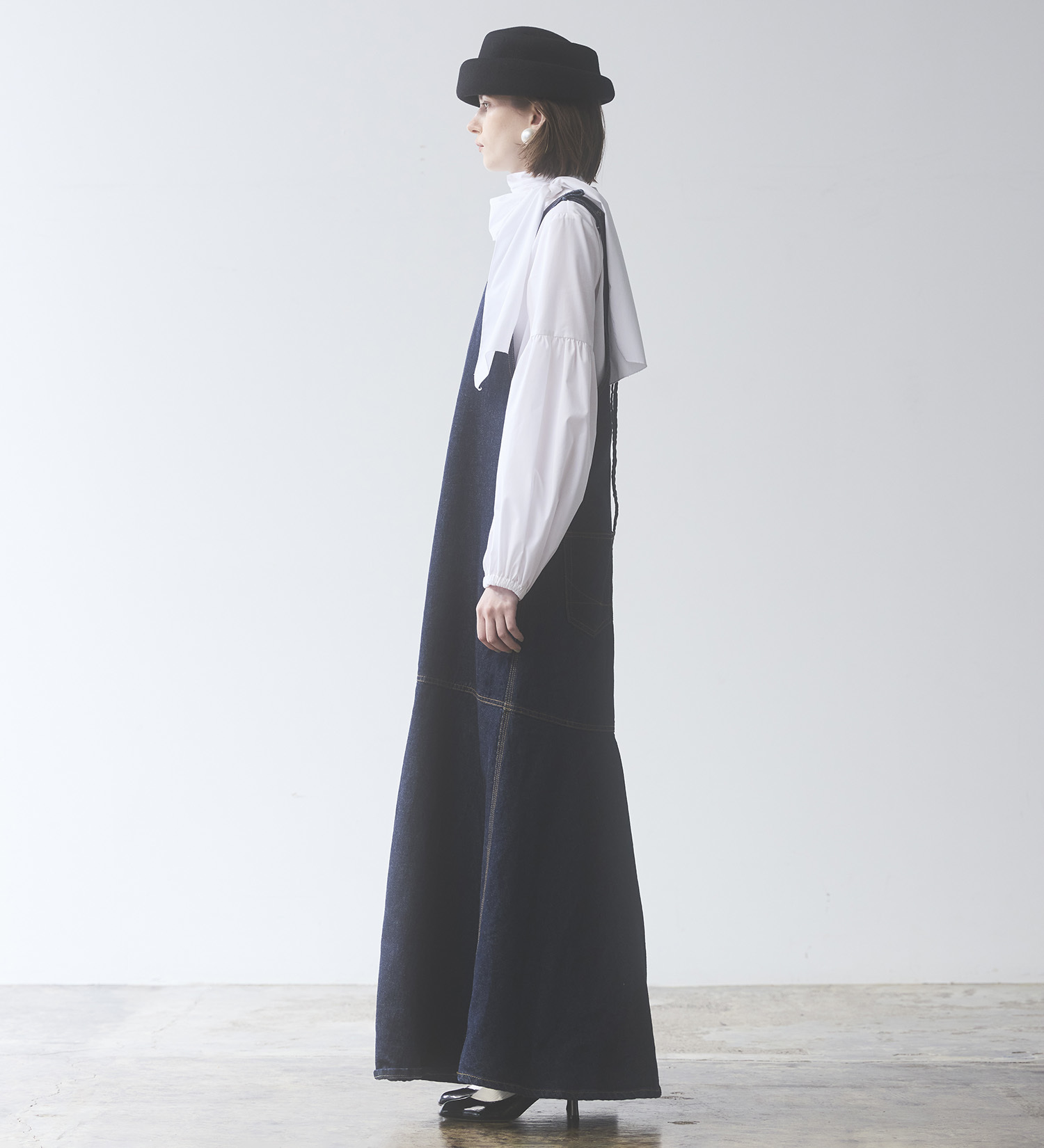 SOMETHING(サムシング)のatelier SOMETHING　AMERICAN SLEEVE ONEPIECE/アメリカンスリーブワンピース|ワンピース/ワンピース/レディース|インディゴブルー