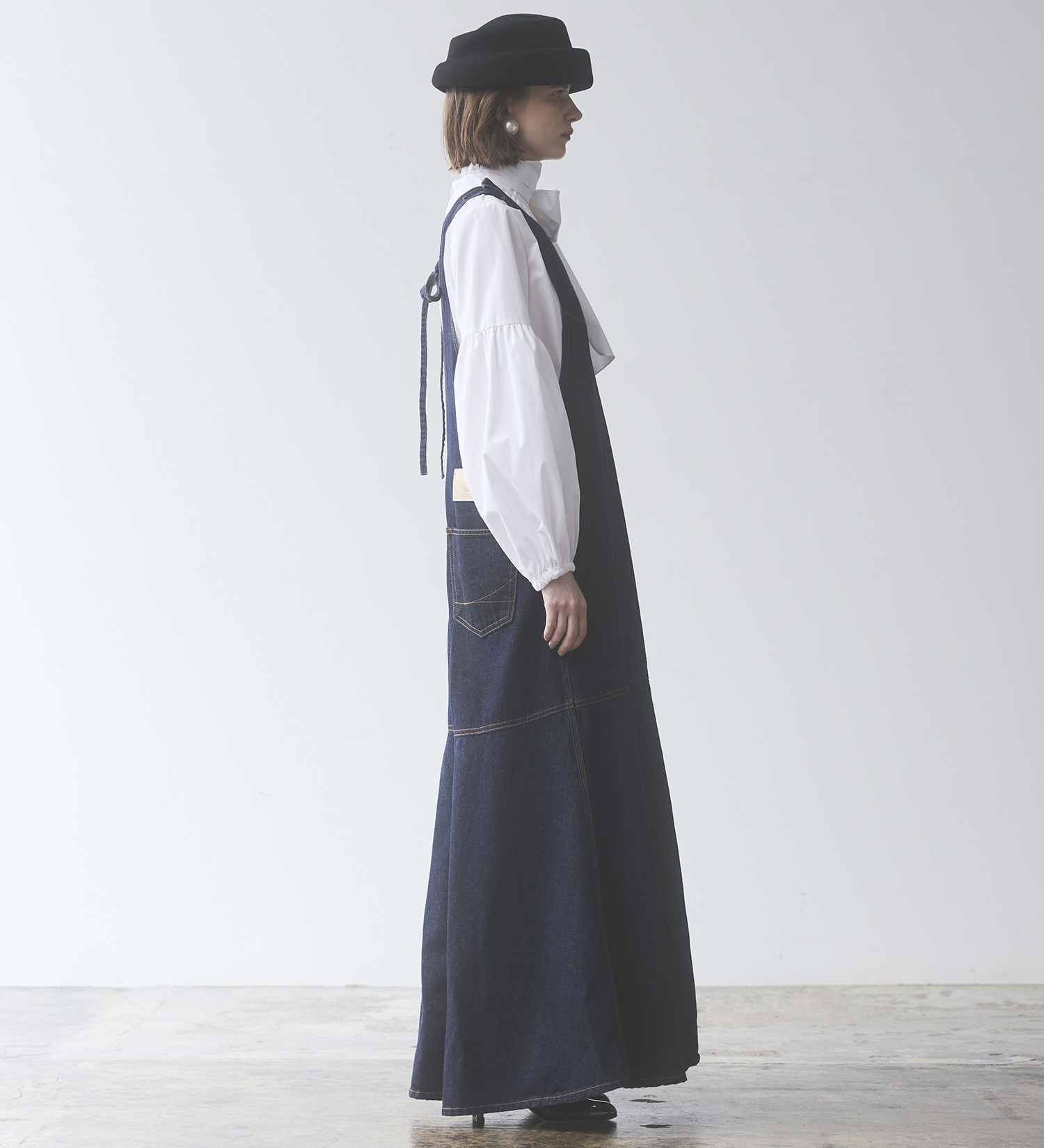 SOMETHING(サムシング)のatelier SOMETHING　AMERICAN SLEEVE ONEPIECE/アメリカンスリーブワンピース|ワンピース/ワンピース/レディース|インディゴブルー