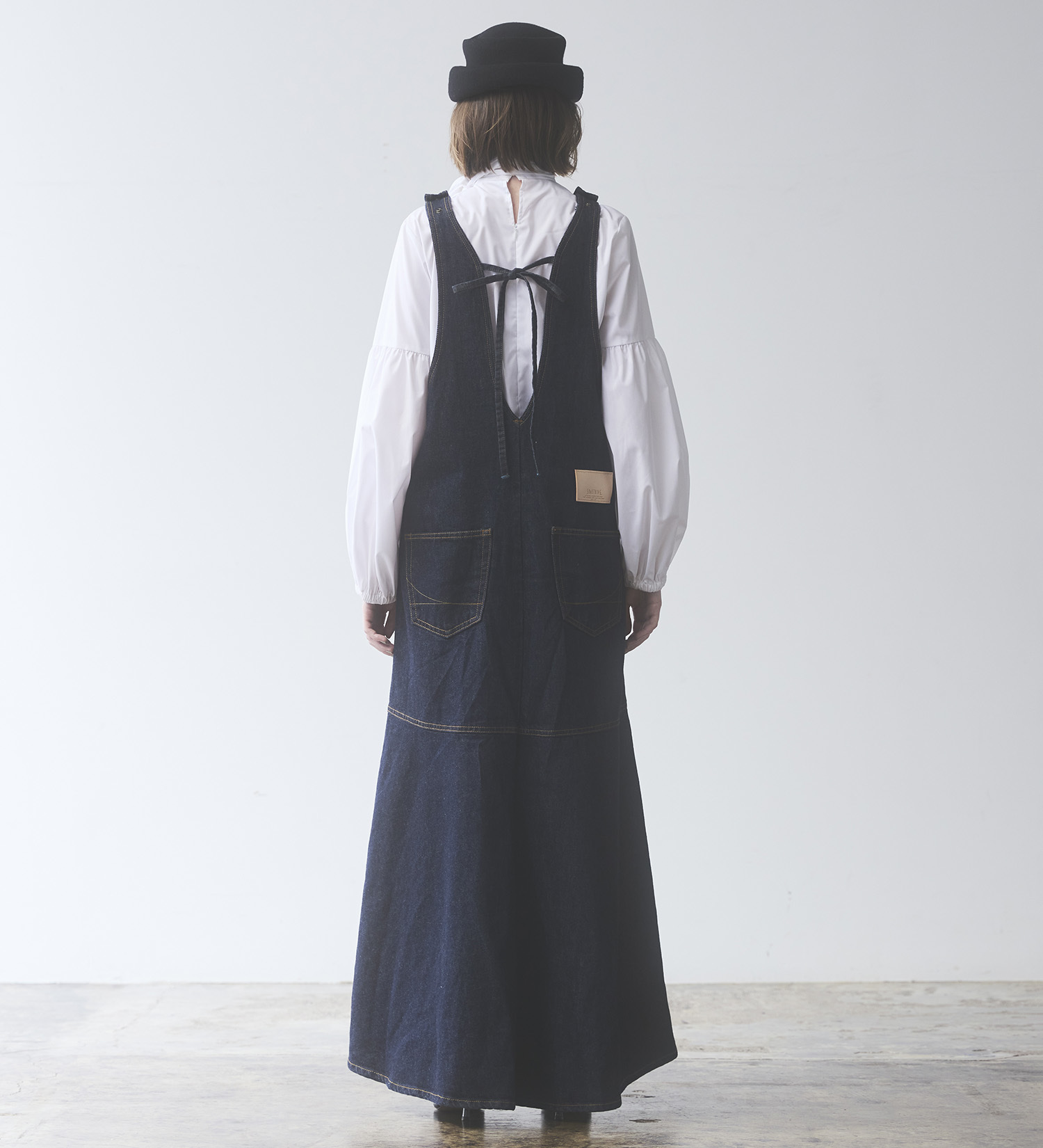 SOMETHING(サムシング)のatelier SOMETHING　AMERICAN SLEEVE ONEPIECE/アメリカンスリーブワンピース|ワンピース/ワンピース/レディース|インディゴブルー