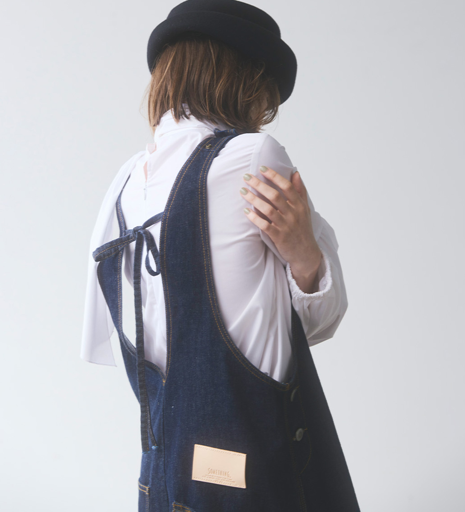 SOMETHING(サムシング)のatelier SOMETHING　AMERICAN SLEEVE ONEPIECE/アメリカンスリーブワンピース|ワンピース/ワンピース/レディース|インディゴブルー