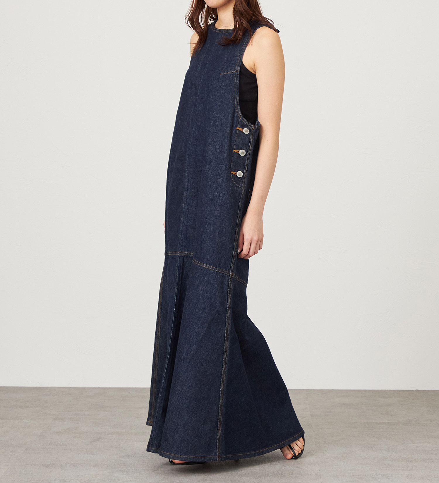 SOMETHING(サムシング)のatelier SOMETHING　AMERICAN SLEEVE ONEPIECE/アメリカンスリーブワンピース|ワンピース/ワンピース/レディース|インディゴブルー