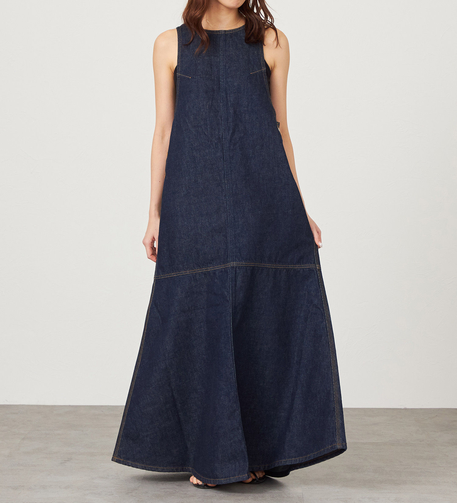 SOMETHING(サムシング)のatelier SOMETHING　AMERICAN SLEEVE ONEPIECE/アメリカンスリーブワンピース|ワンピース/ワンピース/レディース|インディゴブルー