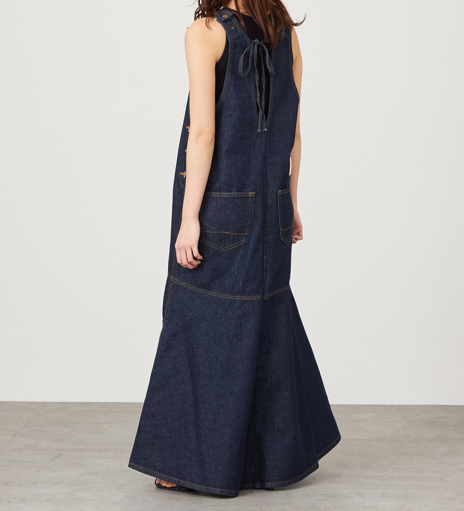 SOMETHING(サムシング)のatelier SOMETHING　AMERICAN SLEEVE ONEPIECE/アメリカンスリーブワンピース|ワンピース/ワンピース/レディース|インディゴブルー