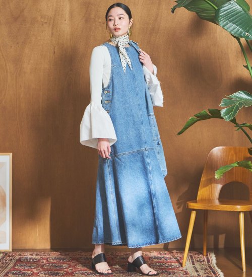 SOMETHING(サムシング)のatelier SOMETHING　AMERICAN SLEEVE ONEPIECE/アメリカンスリーブワンピース|ワンピース/ワンピース/レディース|淡色ブルー